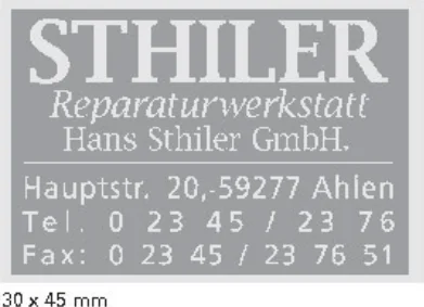 Beispielabdruck COLOP Classic 2300