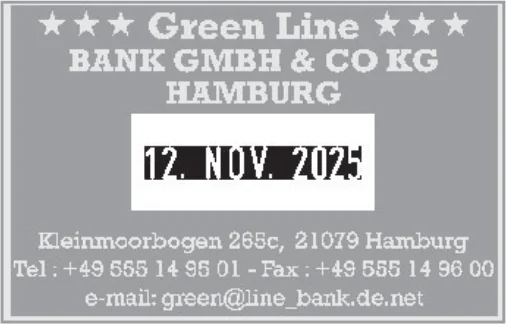 Beispielabdruck COLOP Classic 2660 Green Line